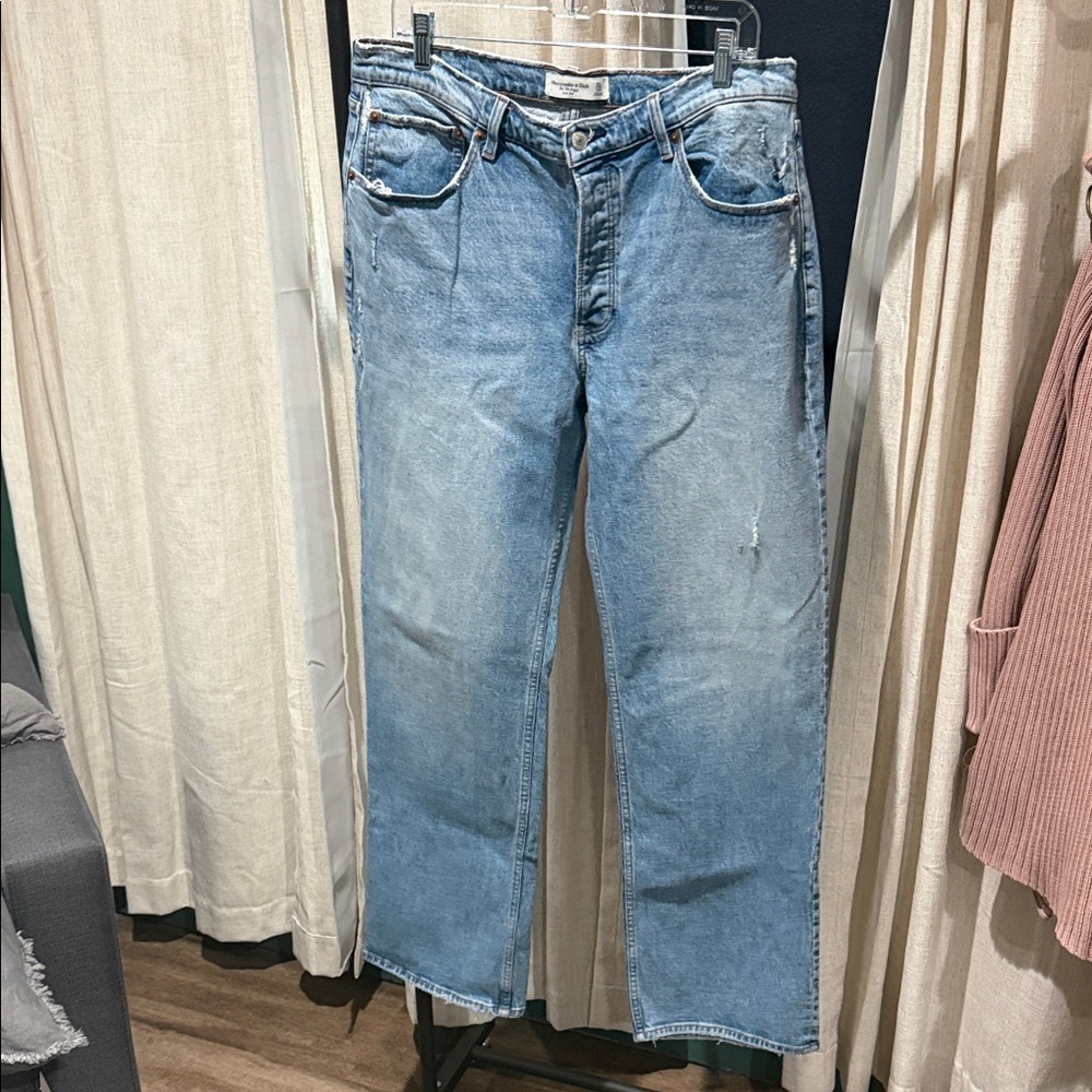 Abercrombie & Fitch Light Blue Straight Leg Jeans